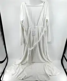 Lulus Iconic Love Story Backless Long Sleeve Maxi Dress Formal Party White 1X