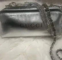 Gucci Silver Chain Converted Crossbody Bag