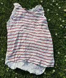 Striped Longline Hem Patriotic Tank
