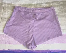 Lavender Ribbed Booty Pajama Shorts Women Size 12