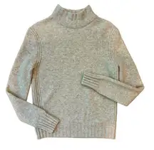 J. Crew Women’s Sweater Mock Neck Wool Blend Grey Size Small