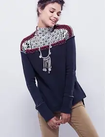 Free People Snow Bunny Fair Isle Pullover