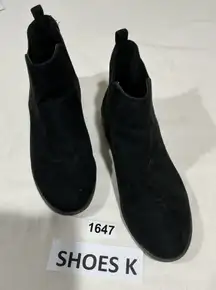 Woman’s Primemark Black Faux Suede Flat Heel Pull On Stretch Bootie 8