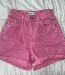 High Waisted Pink Mom Shorts