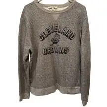 Junk Food Clothing Cleveland Browns Sweatshirt sz Large Womens Grey