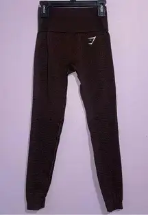 Gymshark Compression Leggings Womens Size XS Red Athleisure Gym Outdoor