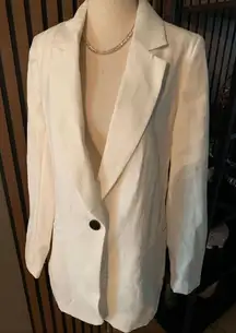 Zara white blazer oversize size xs work attire classy work blazer NWT