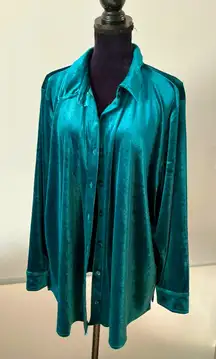 Beautiful velvet button down top 🌹🌹