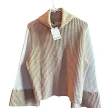 Sugarlips Women's Colorblock Cowl Neck Sweater Multicolor Size S