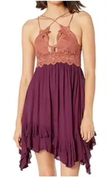 Free People Adella dress copper combo size Small this dress is like new