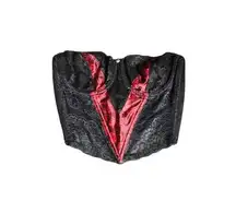 Vintage Christian Dior Black and Red Corset Bra