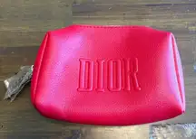 Dior Red Cosmetic Bag Hot Clutch Bag Make Up Case Travel Pouch Logo Small