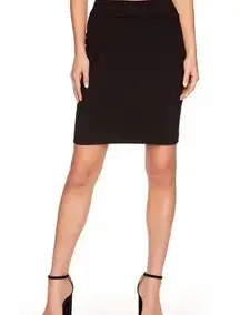 Susana Monaco Signature Stretch Knit Straight Pencil Black Skirt size Small