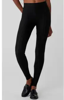 NEW Alo High-Waist Euphoria Leggings Black Mesh Sheer See-Through Transparent S