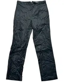 Lulus Pants Sz M Black Velvet Touch Cropped Ankle Pants Witchy Indie Alternative