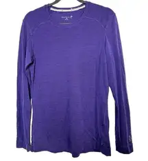 Smartwool Purple Merino Wool Longsleeve Baselayer Top Size XL flaw