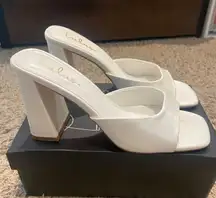 White Satin Heels Lulus