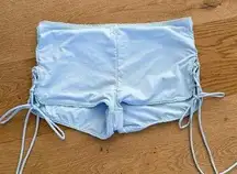 Frankie’s Bikini's - Etta ruffle Mini Boy Shorts in Blue