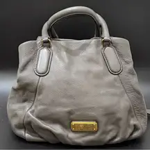 Marc By Marc Jacobs Q Fran Tote Dark Gray Pebbled Leather Satchel Shoulder Bag