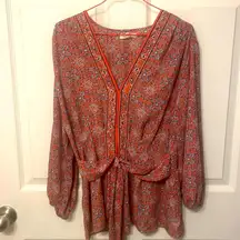 Boho Long Sleeve Top-Large