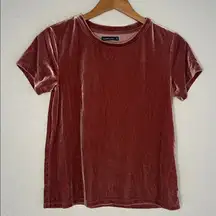 Abercrombie & Fitch Velvet Top Rust Mauve Holiday Christmas Casual XS