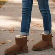 UGG CLASSIC ULTRA MINI CHESTNUT BOOTS Sheepskin Footwear