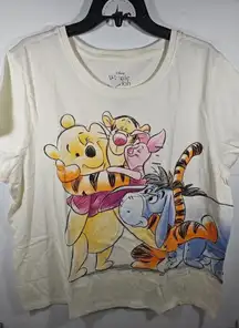 Disney Winnie the Pooh & Friends Women's Size 2XL Cream Graphic T-Shirt NWT