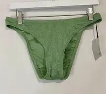Women’s Low Coverage Cheeky Bikini Bottom Green Size Medium NWT