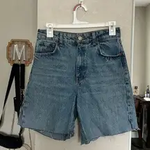 ZARA | Women’s Denim Cut Off High Waisted Shorts Medium Wash Size 4