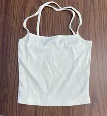 WeWoreWhat Brushed Rib Strappy Tank, Ivory, Size XS - NWT