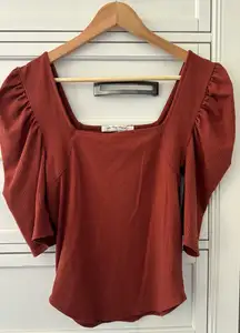 Free People Puff Shoulder Top