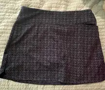 Lady Hagen Golf Skort XXL Purple Black Print Athletic Skirt with Shorts Pockets