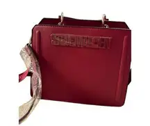 NEW Steve Madden Bevelynn Cranberry Satchel Small Purse with Zip Pouch