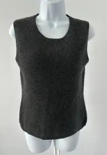 VTG Country Shop 100% Cashmere Sweater Tank Top Ribbed Women's Small (b48)