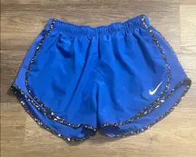 Nike Women's Royal Blue Lined Athletic Running Drawstring Waist Shorts Large