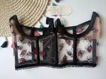 For Love And Lemons Rosie Bow Corset Top