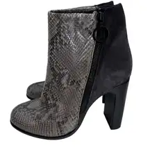 Rag and Bone Women's‎ Camel Boots Size EU 38 US 8 Snake Print Leather Gray