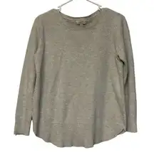 Women's Ann Taylor LOFT Gray Sweaters Rounded Bottom Size Med GUC #3288