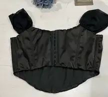 Black Corset‎ with see through thick straps size M