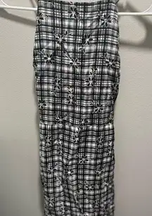 Black and White Plaid dress with daisies