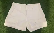 white cargo shorts