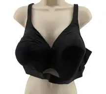 Lane Bryant Cacique Black Lightly Lined No-Wire Bra Size 52C