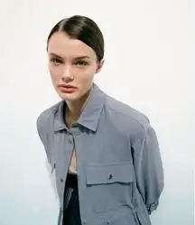 Zara FLOWY BLAZER Sz M New never Worn