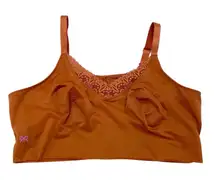 Ruby Ribbon Heritage Diva Lace Demiette Bra #1809 Women's Size 42 Ginger Snap