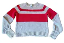 All Saints Lana Wool blend red striped sweater small