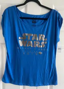 Disney Parks WDW Womens Medium Galaxy’s Edge Landing‎ 2019 Graphic Tee NEW