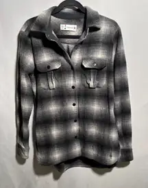 Smartwool Anchor Line Shirt Jacket Plaid Wool Blend Button Up Shacket‎ Womens S