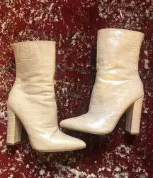 Tan Snakeskin Boots