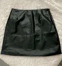 Cotton On Black Faux Leather Mini Skirt