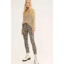 Free People Two Faced Snakeskin Python print skinny jeans Jeggings ankle 26 new